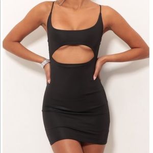 Black cut out dress